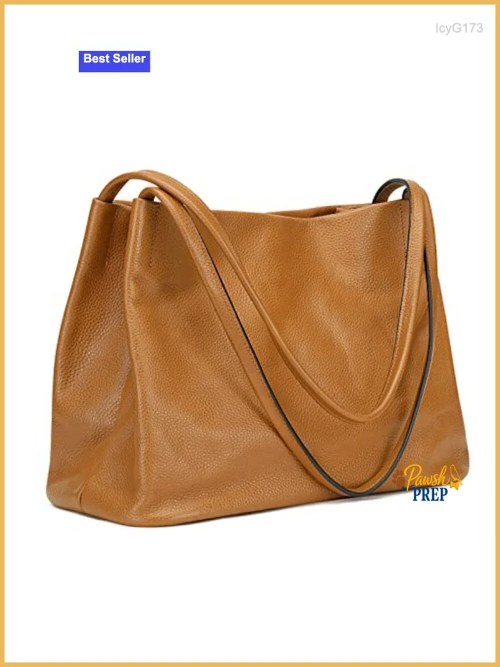 Leather Hobo Shoulder Bag Top Grain Cowhide Tote